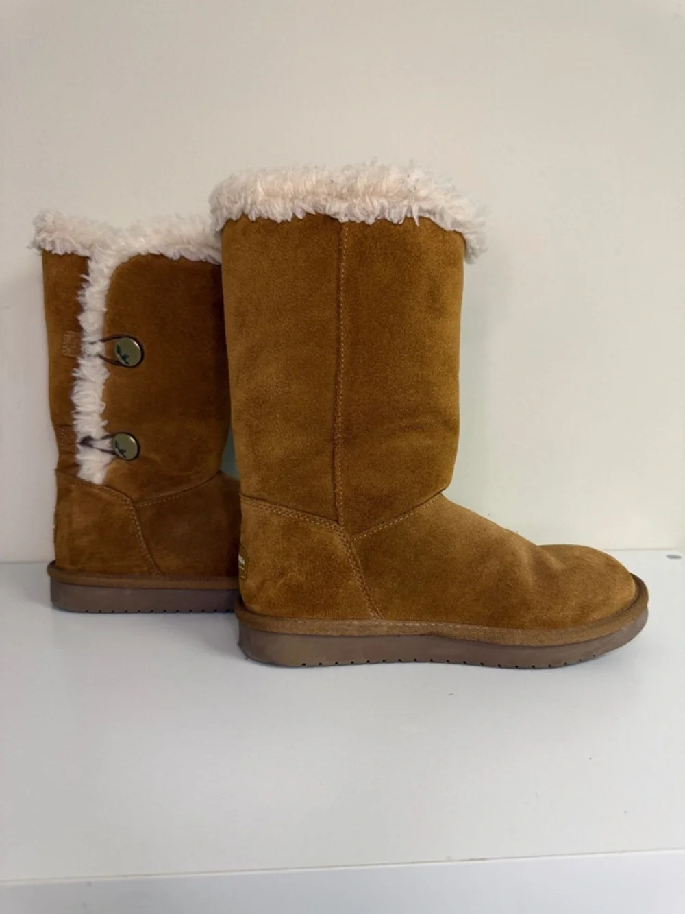 Koolaburra by Ugg: Girls' Kinslei Tall Chestnut Boots, Size 3